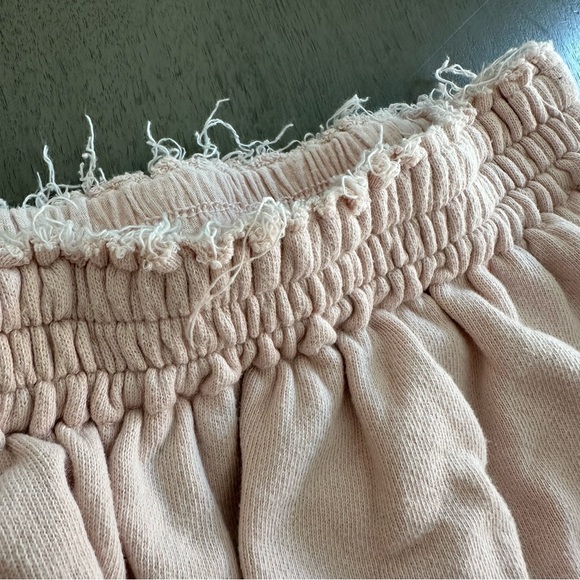 AERIE Layered Weekend Ruffle Raw Edge Miniskirt Pale Pink Size Medium - Picture 7 of 12
